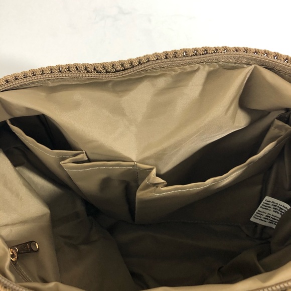 Lina Shoulder Bag Womens Knitted Crochet One Strap Gold Tone Hardware - Picture 12 of 12